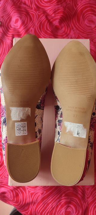 Zapatos fucsia de flores