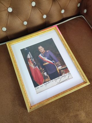 Augusto Pinochet firmado Fotografía Historica