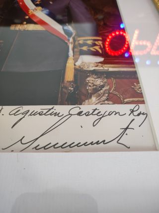 Augusto Pinochet firmado Fotografía Historica