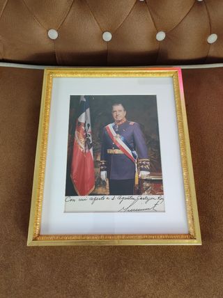 Augusto Pinochet firmado Fotografía Historica