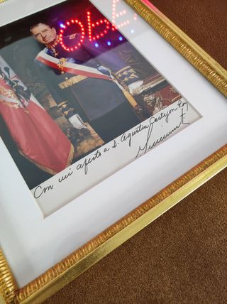 Augusto Pinochet firmado Fotografía Historica
