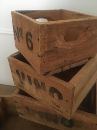 4 cajas madera