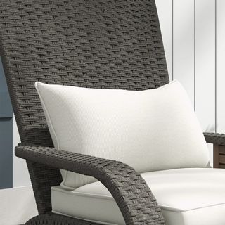 Sedia da giardino imbottita con poggiapiedi e cu