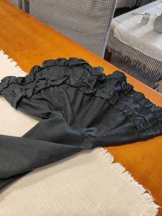 Camisa negra flamenca elastano
