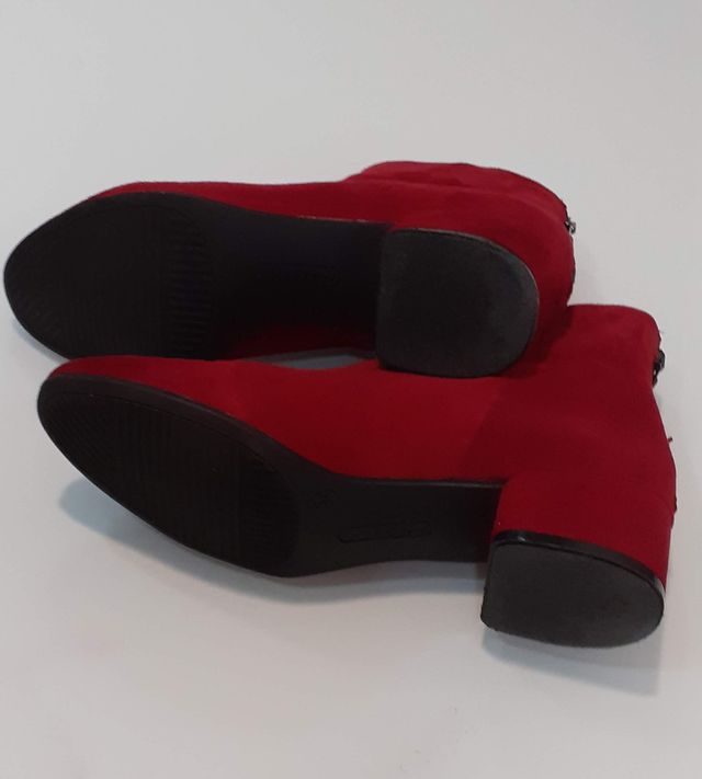 Botines de ante Rojos