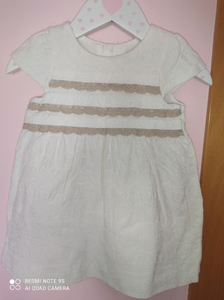 Vestido niña Zara con braguita talla 12/18 meses