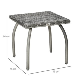 Tavolino da caffè in rattan sintetico, tavolo da e