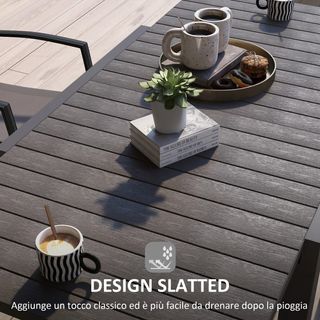 Tavolo da giardino allungabile per 4-6 persone con