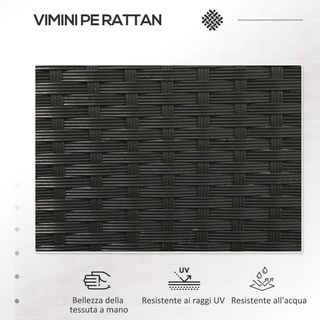 Divano da esterno a 2 posti con tavolino