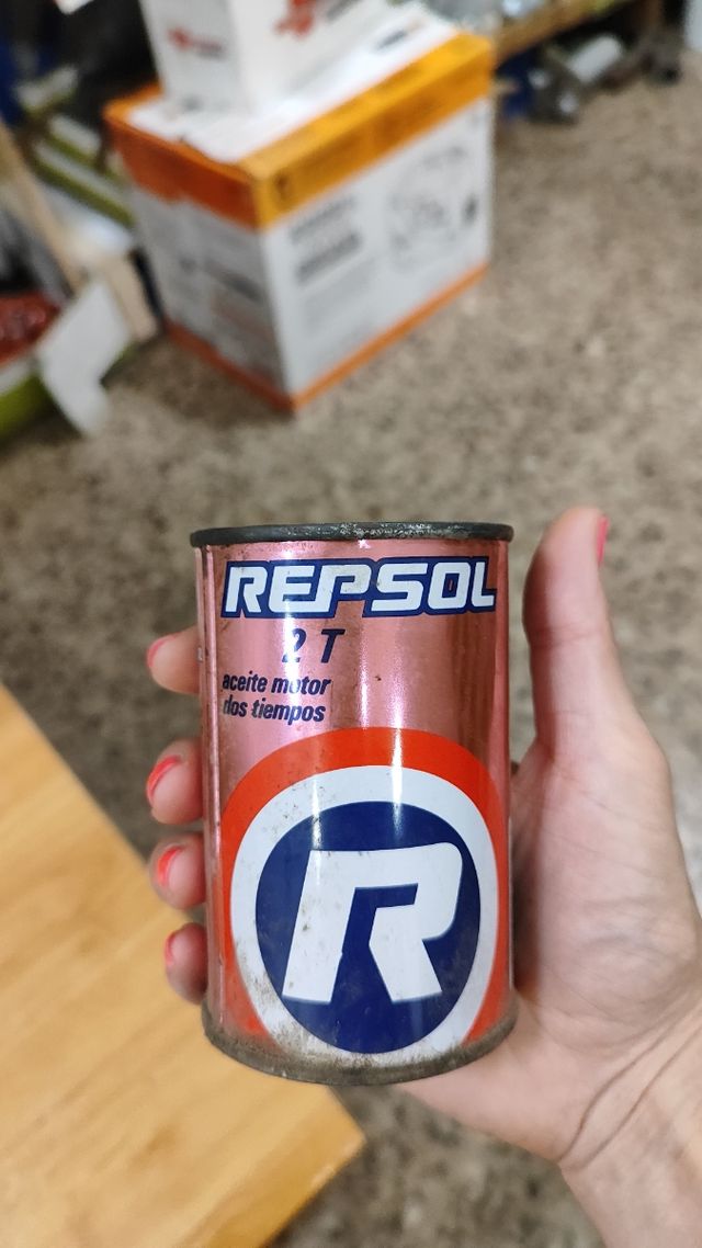 Lata repsol motor oíl vintage