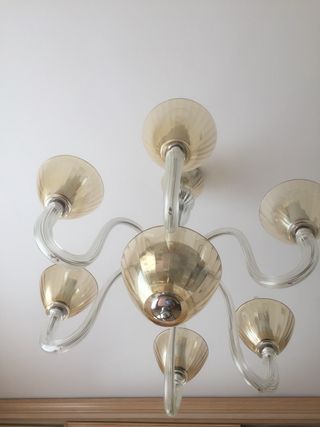 Juego Lamparas dormitorio cristal de Bohemia.