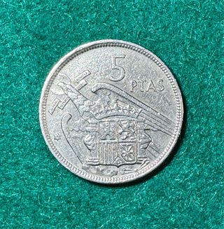 5 pesetas 1957 *75 y *74