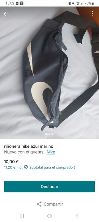 riñonera nike azul marino