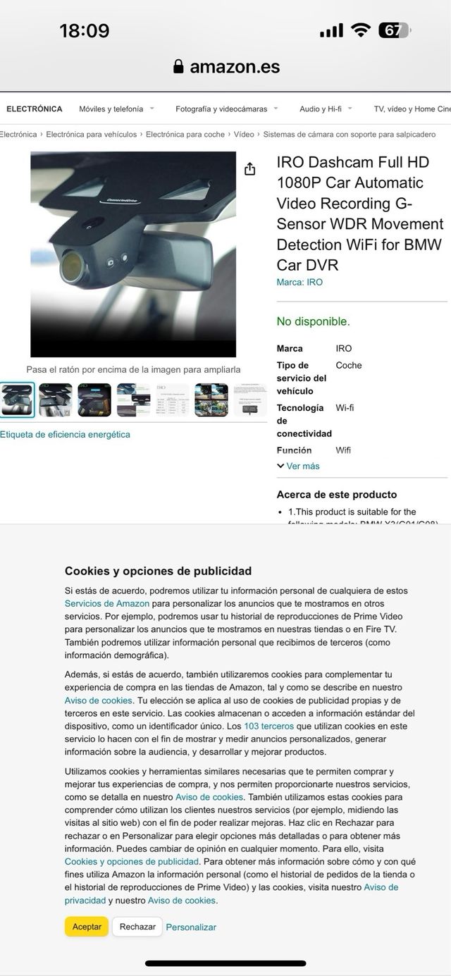 Dashcam Full HD 1080P