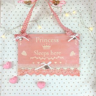 Targa in legno rosa shabby