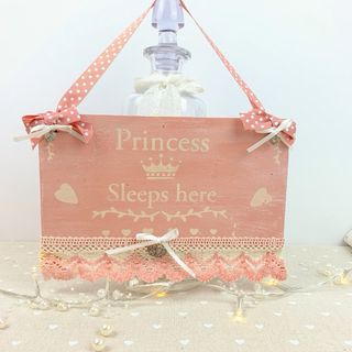 Targa in legno rosa shabby