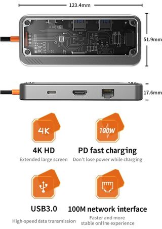 ADAPTADOR USB 10 EN 1 SIN ESTRENAR
