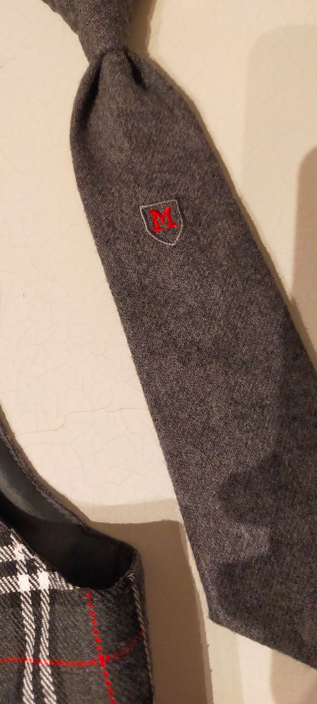 Colete e gravata cinza Menino