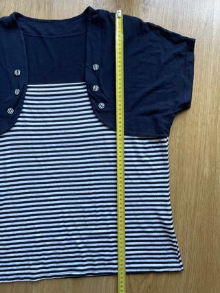 Camiseta manga corta rayas marinera T.SG