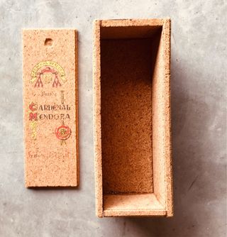 Scatola sughero pubblicitaria anni 80