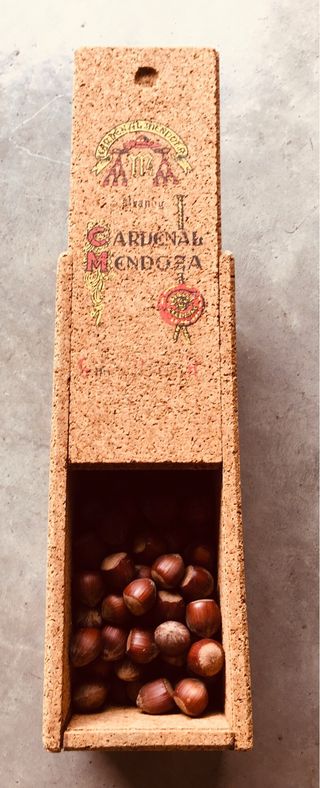 Scatola sughero pubblicitaria anni 80