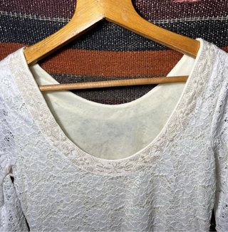 Ralph Lauren Ivory Lace Size Large L