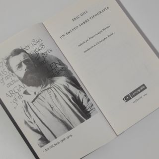 Libro Un ensayo sobre tipografía Eric Gill