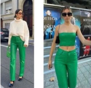 Conjunto top corsé y pantalón Zara S, M y L 