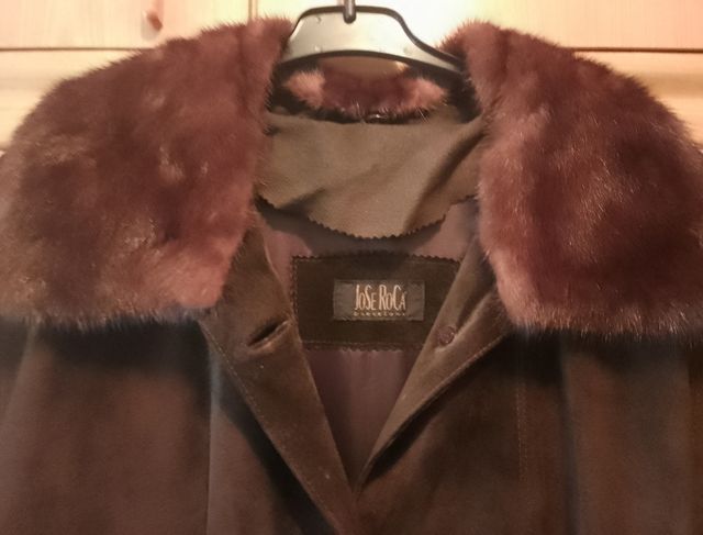 Abrigo ante marrón calidad