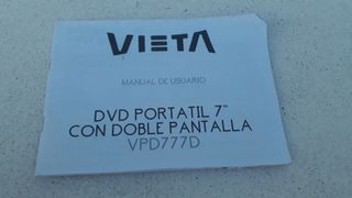 DVD portátil con doble pantalla 7" marca Vietta