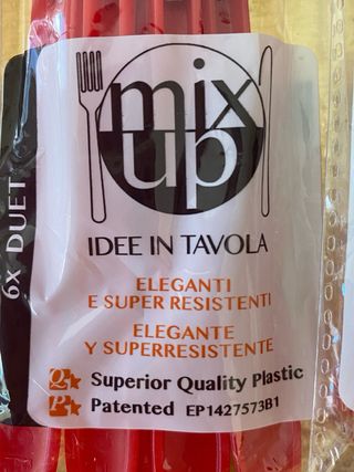 Set coltelli e cucchiaini in plastica di qualita