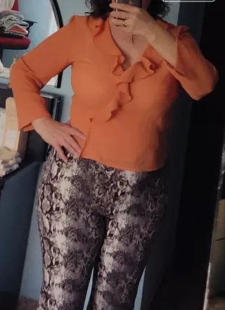 Blusa cruzada mujer