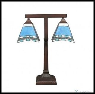 Lampara tiffany Modelo Turquesa M