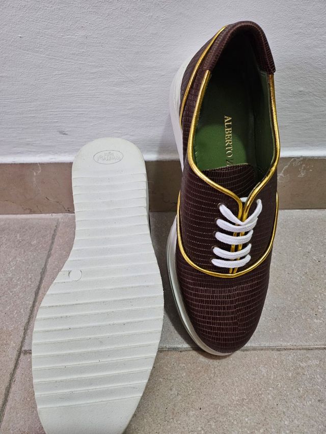 Sneaker pelle marrone