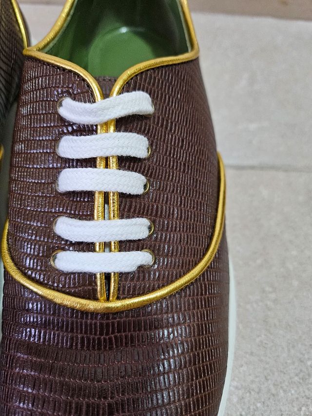 Sneaker pelle marrone