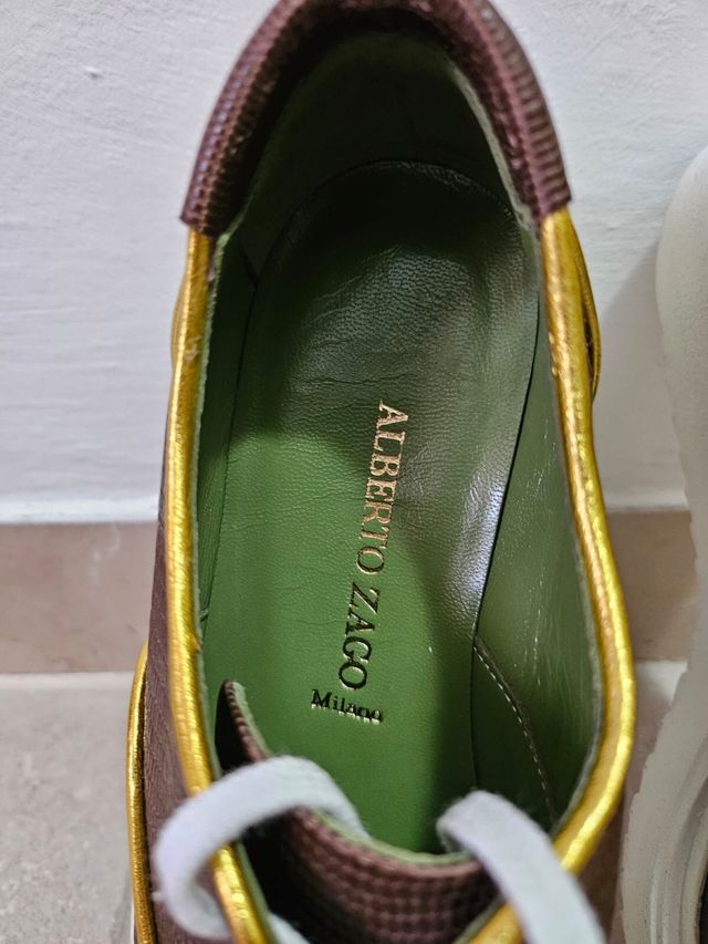 Sneaker pelle marrone