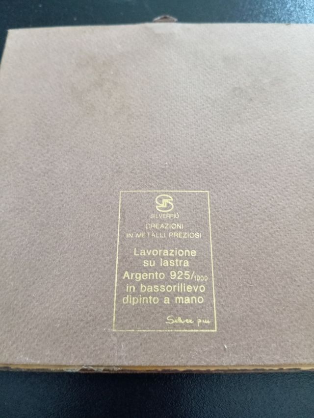 Quadretto bassorilievo argento decorato