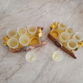 Vassoio bicchierini limoncello con carretta