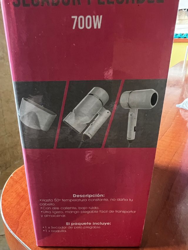 Secador de pelo precintado