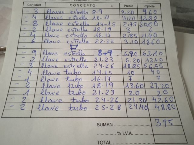 Llaves planas, acodadas y tubo varias medidas