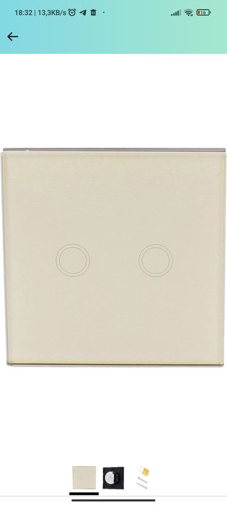 Interruptor tactil de pared de cristal