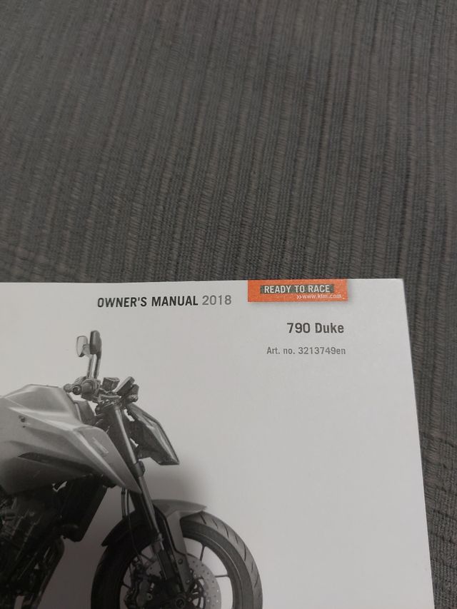 Owner's manual KTM Duke