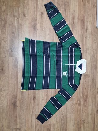 Polo Tommy Hilfiger rayas verde marino