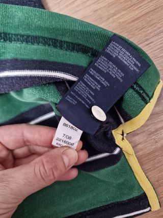 Polo Tommy Hilfiger rayas verde marino