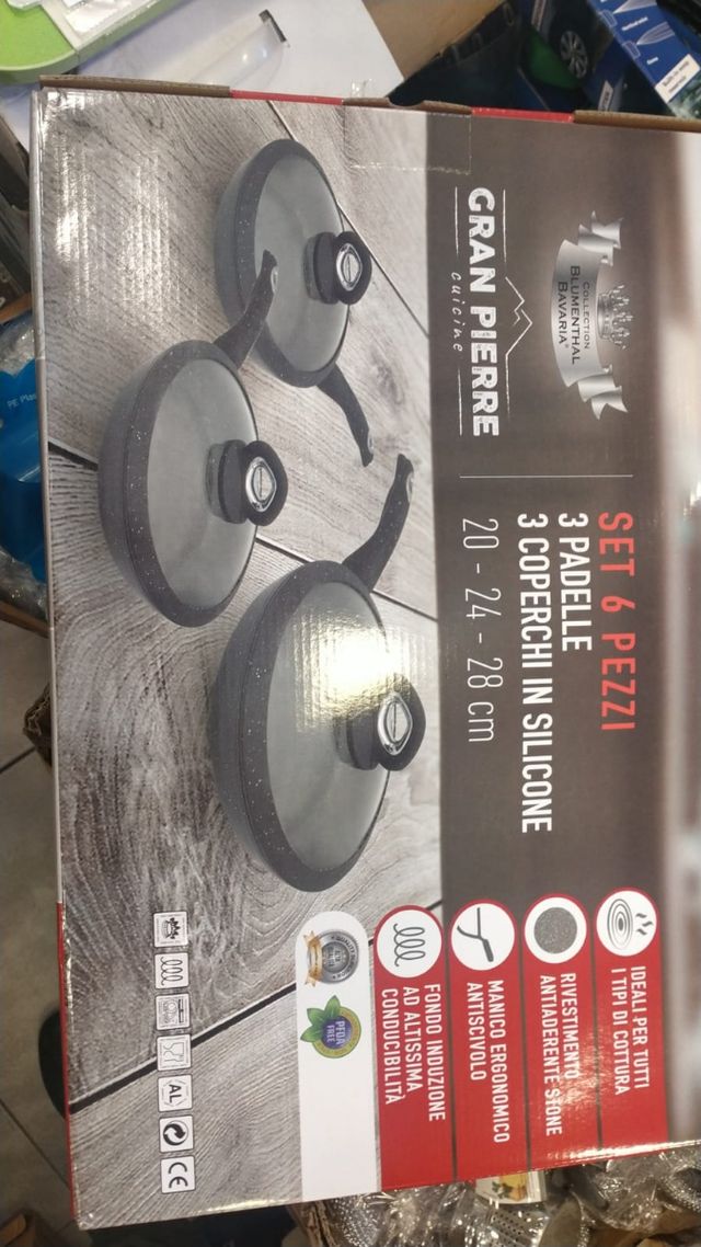 Set padelle in pietra