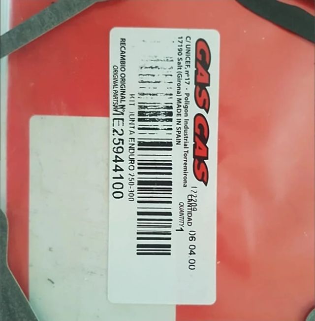 Gasgas moto juntas varios