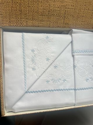Sábanas artesanales bordadas 135cm