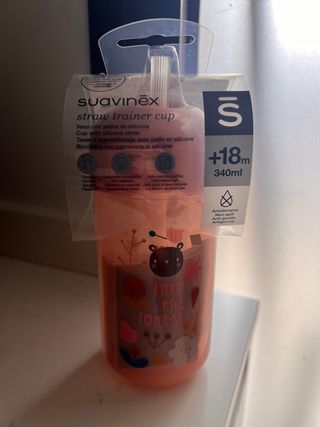 Vaso antiderrame con pajita Suavinex