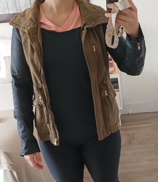 Cazadora chaqueta zara verde