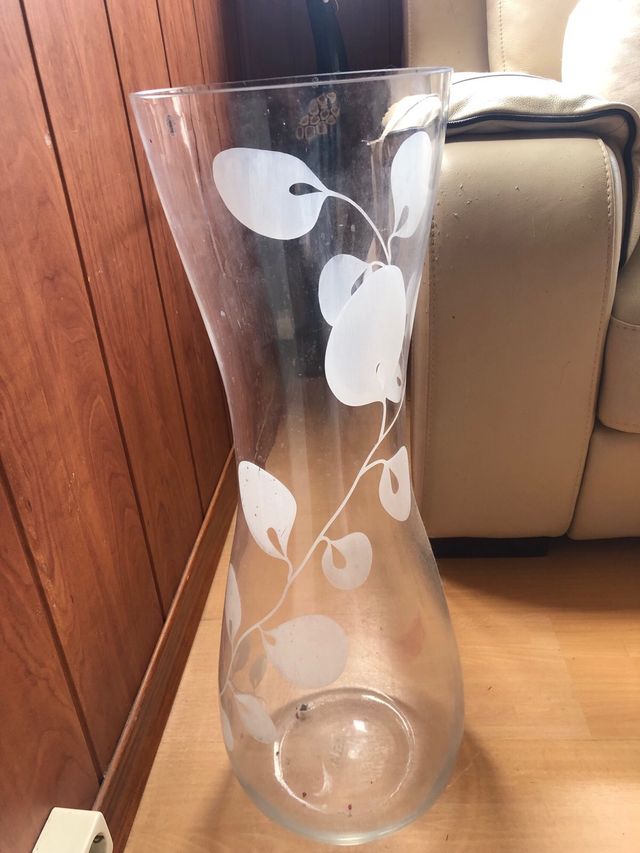 Jarron suelo cristal ,como nuevo, venta en persona